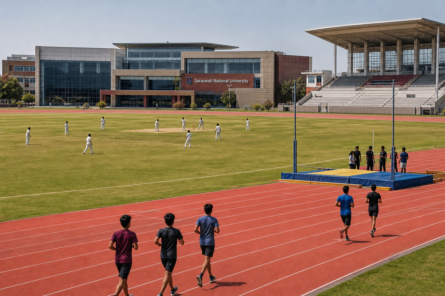 Sports complex — cricket ground and athletics SNU